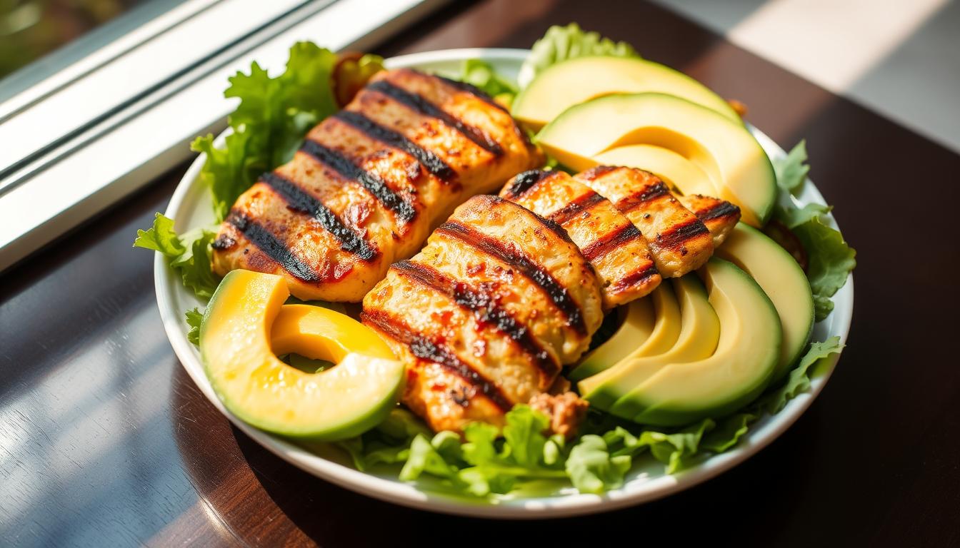 Grilled Chicken Salad with Mango and Avocado