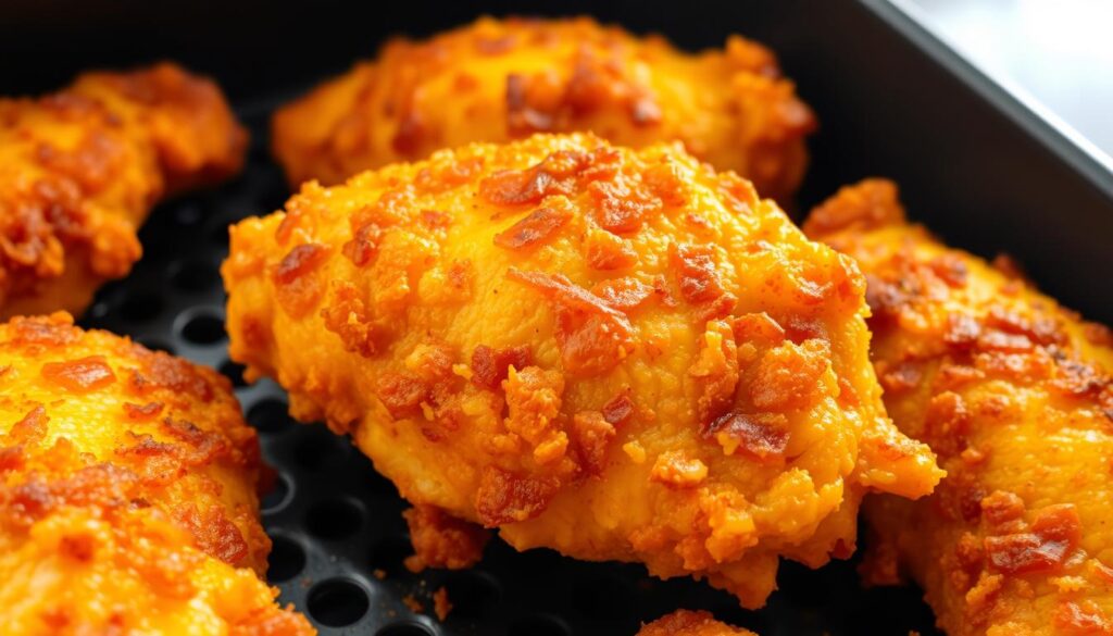 Image of crispy chicken cooked in an air fryer Image of crispy chicken cooked in an air fryer